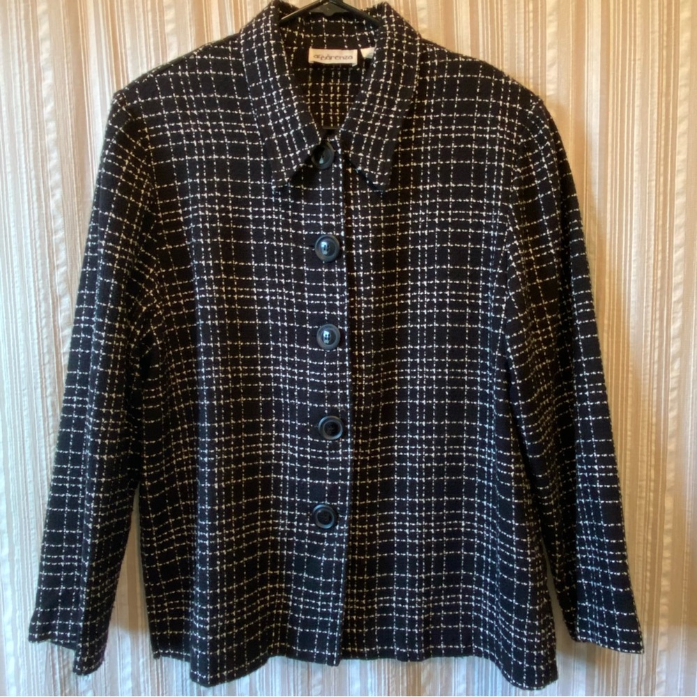 Vintage Black and White Blazer Jacket